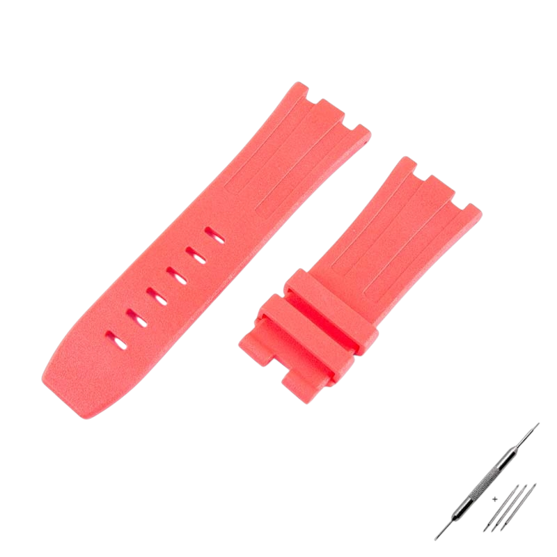 White Smoke Replacement Strap for Audemars Piguet Royal Oak Offshore 15703 - High-Impact Vulcanized Silicone - Aethelgard Atelier