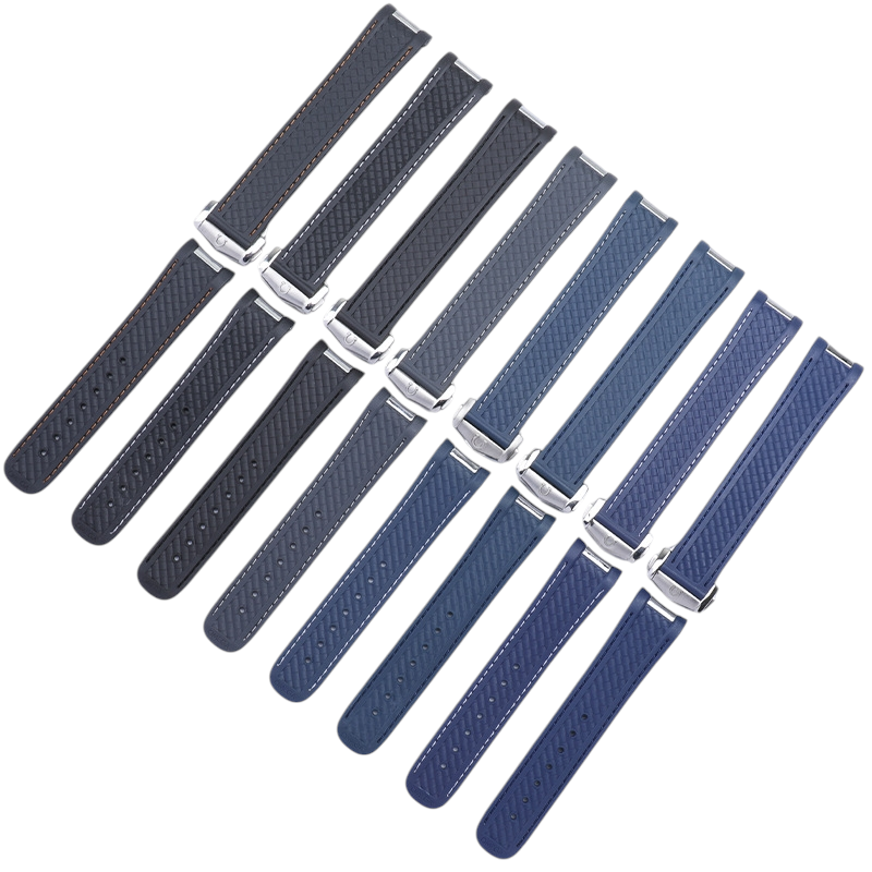 White Smoke Replacement Strap for Omega Seamaster Aqua Terra 150 - 300 AT8500 - High-Grade Anti-Static Silicone - Aethelgard