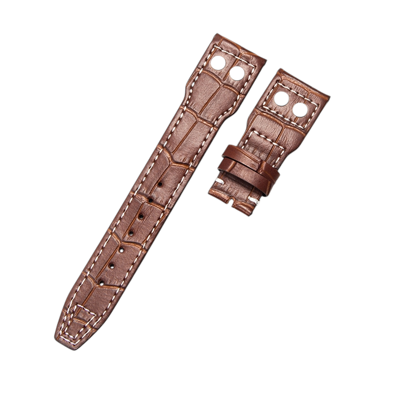 White Smoke Replacement Strap for IWC Pilot Mark XVIII - Little Prince IW327004 - 377714 - Riveted Heritage Genuine Cowhide Leather - Aethelgard Atelier