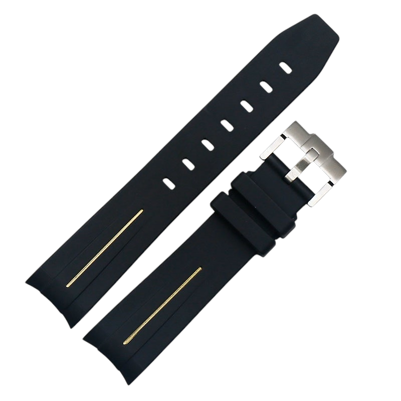 White Smoke Replacement Strap for Rolex Submariner - Sea-Dweller - GMT 20mm-21mm - High-Density Performance Silicone Rubber - Aethelgard Atelier