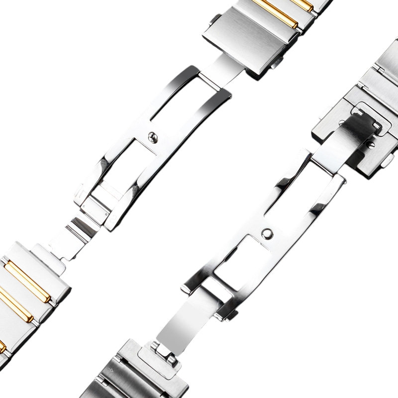 White Smoke Replacement Strap for Omega Constellation 131.25.39.20.52.001 - Reinforced Solid Link Stainless Steel - Aethelgard Atelier