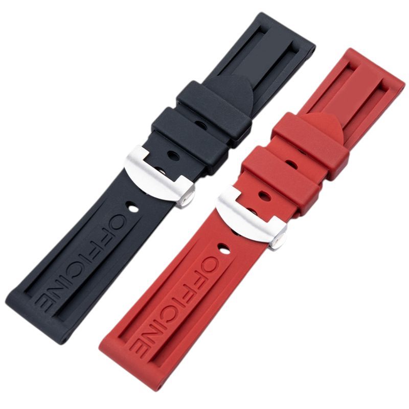 White Smoke Replacement Strap for Panerai Luminor PAM441 - 359 - 437 - 393 - Premium Grade Divers Silicone - Aethelgard