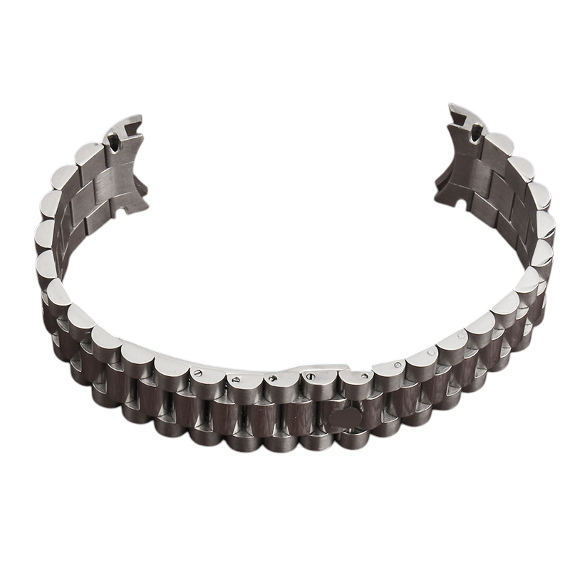 White Smoke Replacement Strap for Rolex-Style Oyster 3-Link Solid Series - Marine Grade Solid 316L Stainless Steel - Aethelgard
