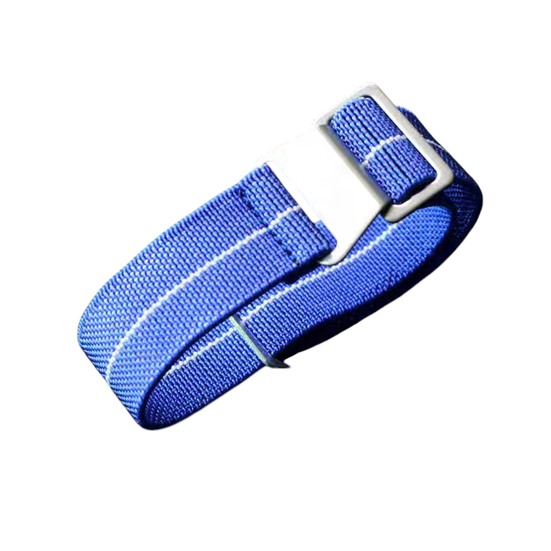 Handmade French MN Parachute Elastic Nylon Watch Strap for Tudor, Rolex, Seiko, Marine Nationale - 60s Heritage Series - 18mm 20mm 22mm 24mm - Aethelgard