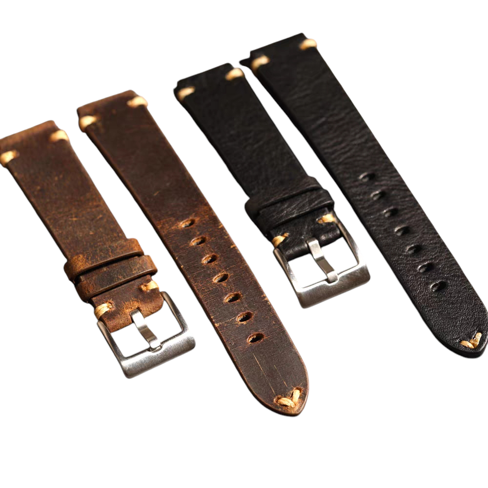 White Smoke Handmade Quick-Release Soft Nubuck Leather Watch Strap for Cartier, Omega, IWC, Rolex - Urban Minimalist Series - 18mm 20mm 22mm 24mm - Aethelgard