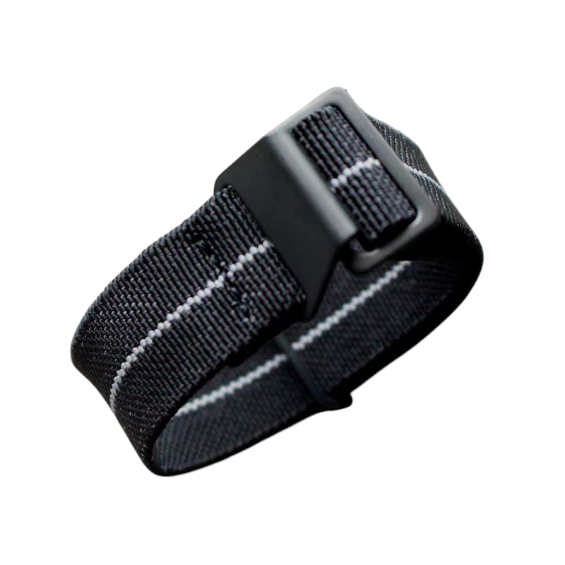 Handmade French MN Parachute Elastic Nylon Watch Strap for Tudor, Rolex, Seiko, Marine Nationale - 60s Heritage Series - 18mm 20mm 22mm 24mm - Aethelgard