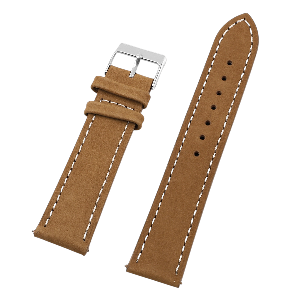 White Smoke Handmade Nubuck Silk-Matte Suede Strap for Rolex, Omega, Seiko, IWC, Tudor, Hamilton, Cartier, Panerai, Breitling, Patek Philippe - Executive Urban Minimalist Edition - 18mm 20mm 22mm 24mm - Aethelgard