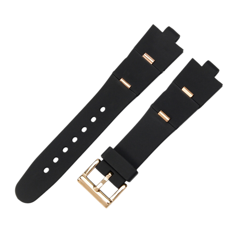 White Smoke Replacement Strap for Bvlgari Diagono DP42C14SVDGMT Series - Bespoke Notched High-Density Silicone - Aethelgard Atelier