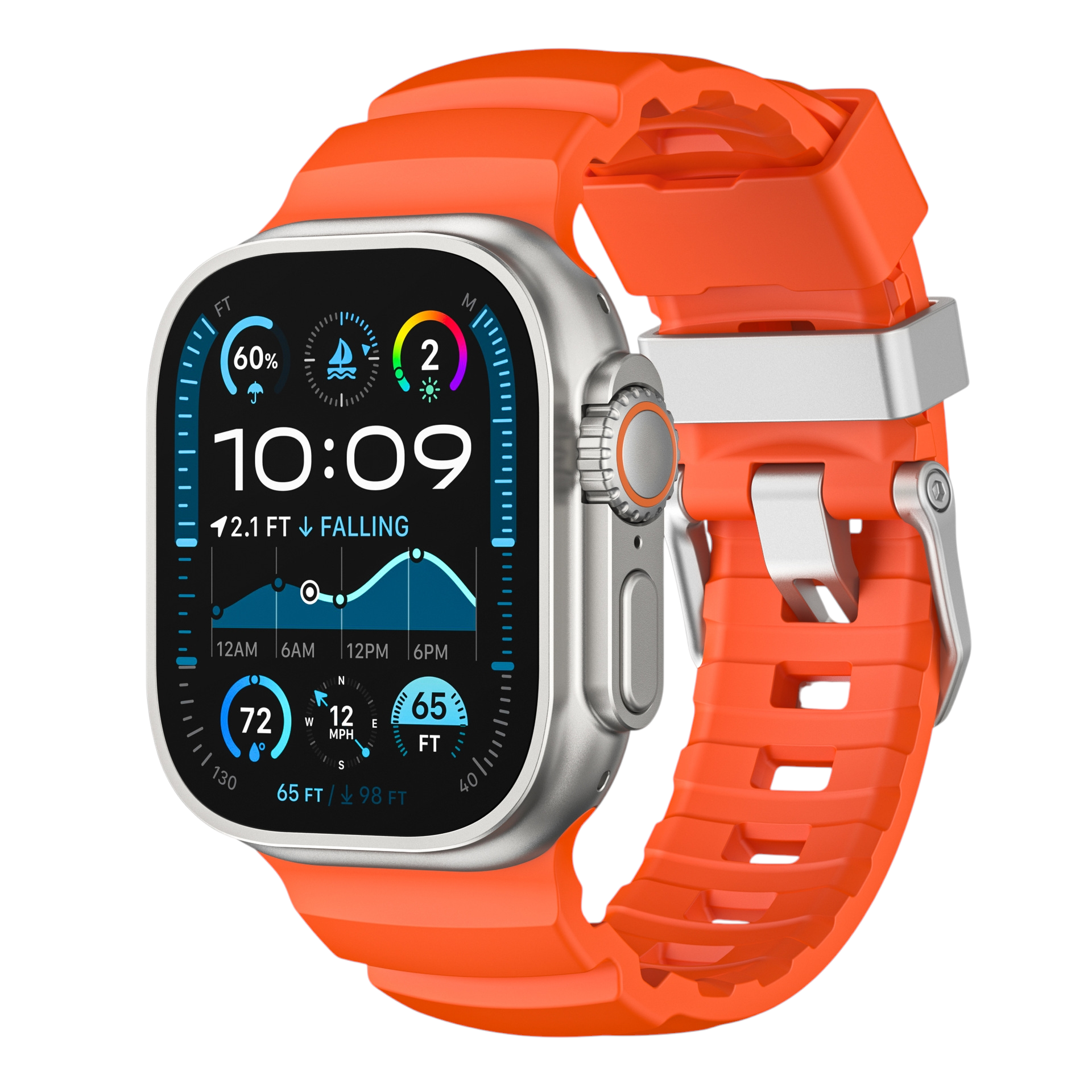 Performance FKM Fluoroelastomer Trail Band for Apple Watch Ultra 2/1