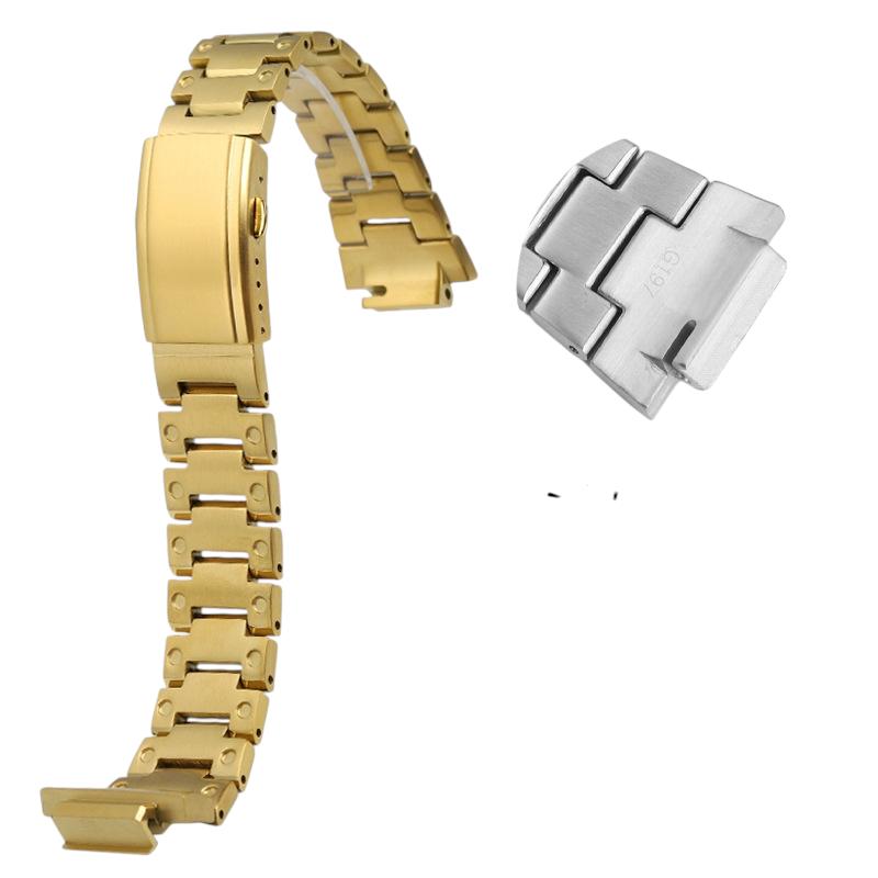 White Smoke Replacement Steel Strap for Casio G-SHOCK GM-2100 GA-2100 Oak Series - Solid Link 316L Stainless Steel - Aethelgard