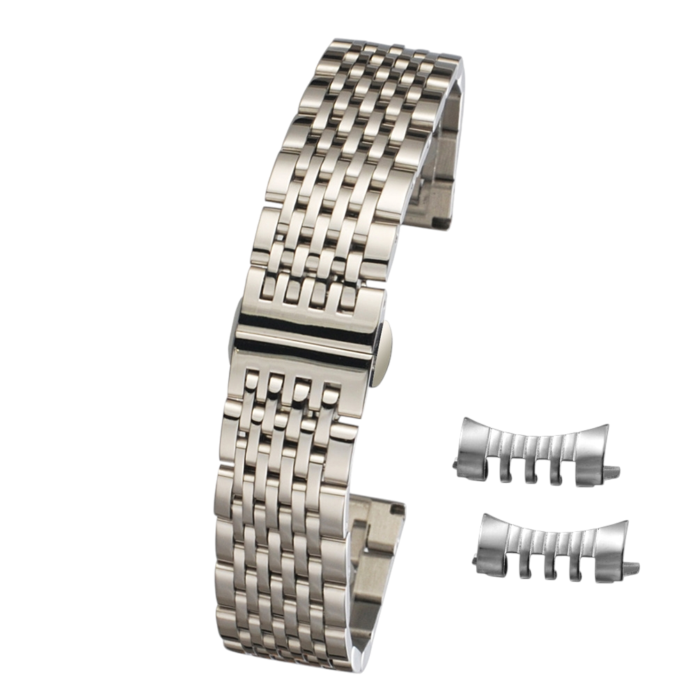 White Smoke Replacement Strap for Universal 9-Link Solid Arc Dual-Interface Series - Architectural Solid Stainless Steel - Aethelgard
