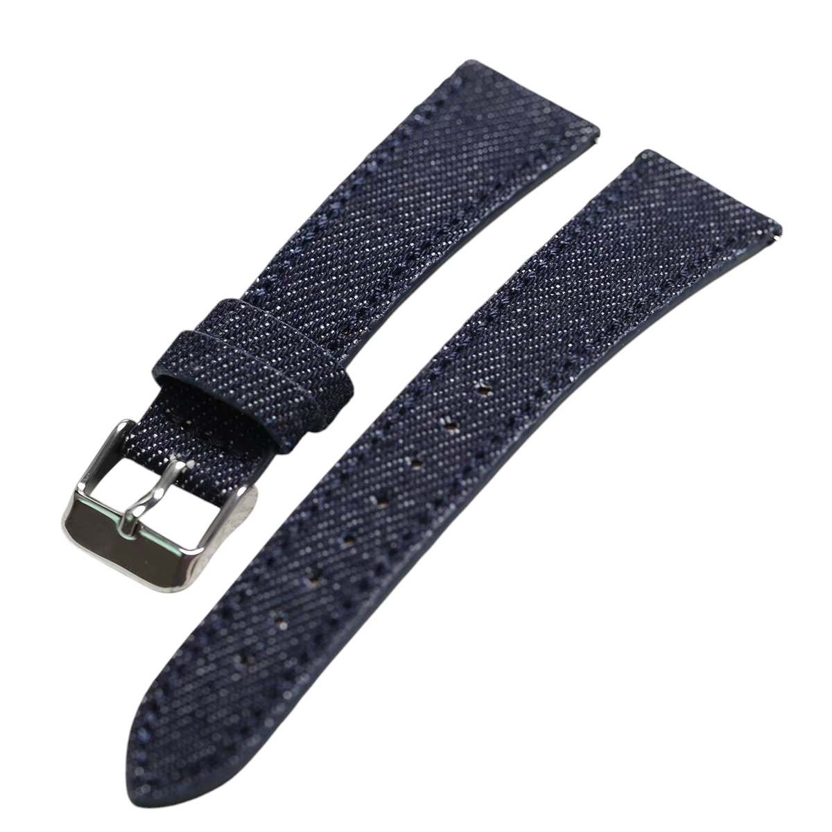 White Smoke Handmade Okayama Ultra-Thin Waterproof Denim Watch Strap for Rolex, Omega, Panerai, IWC, Tudor, Seiko, Hamilton, Patek Philippe, Breitling, Citizen - Aviation Grade Textile Series - 18mm 20mm 22mm 24mm - Aethelgard