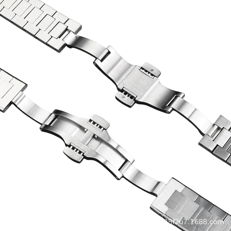 White Smoke Replacement Strap for Zenith Defy Skyline Series - Solid Quick-Release Surgical Steel - Aethelgard Atelier