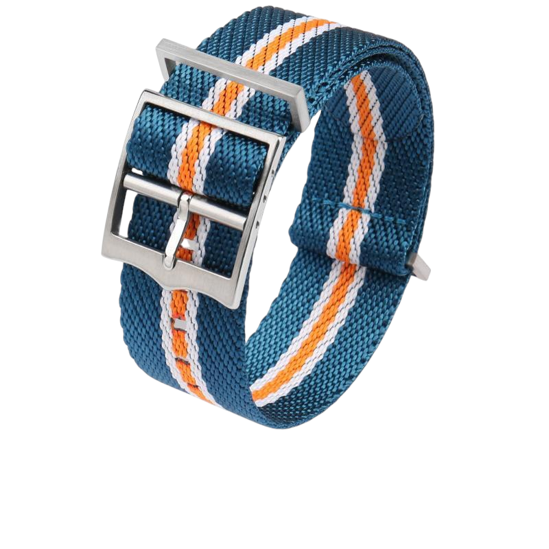 White Smoke Replacement Strap for Tudor Black Bay 79733N - 79230 - Pelagos 25600 - Military-Grade Woven Nylon and Canvas - Aethelgard Atelier
