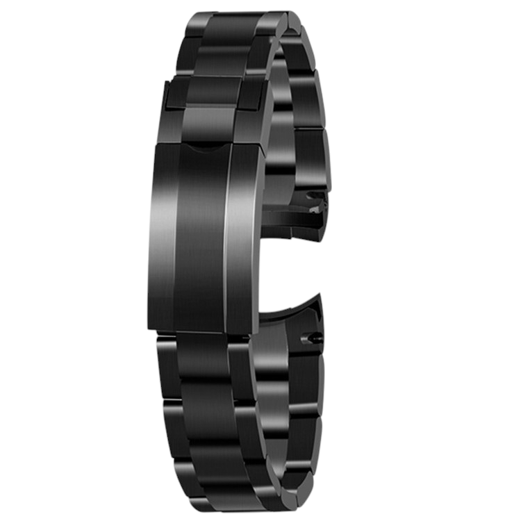 Black Replacement Strap for Rolex Submariner - Daytona Professional Series - Zero-Gap Solid 316L Stainless Steel - Aethelgard
