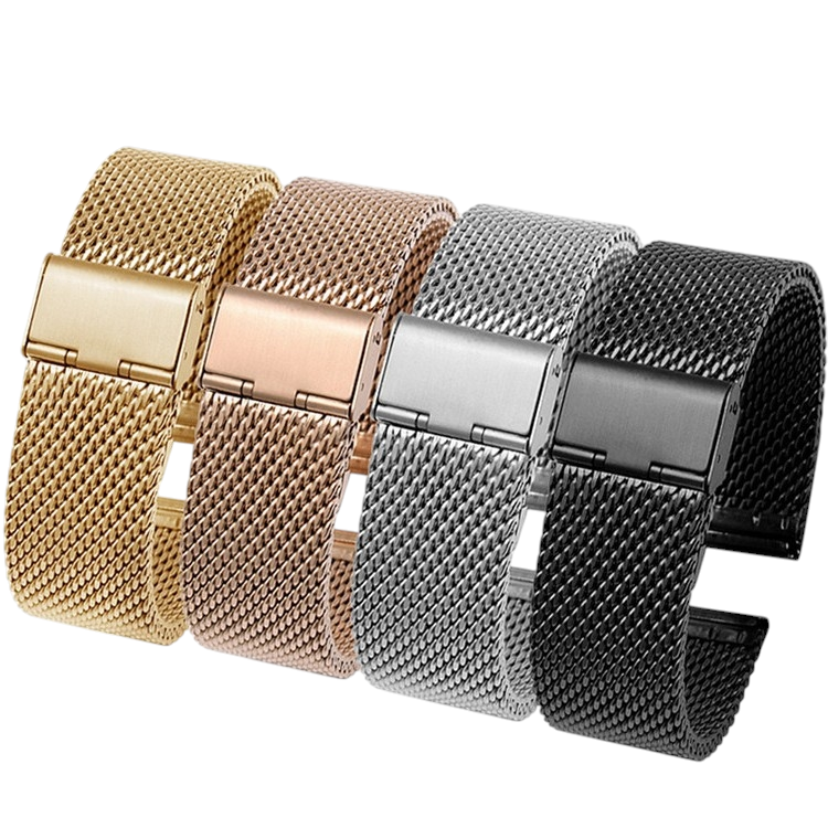 White Smoke Replacement Strap for Universal-Milanese 304L Fine-Wire Mesh 08 Series - Surgical Grade 304L Stainless Steel Mesh - Aethelgard