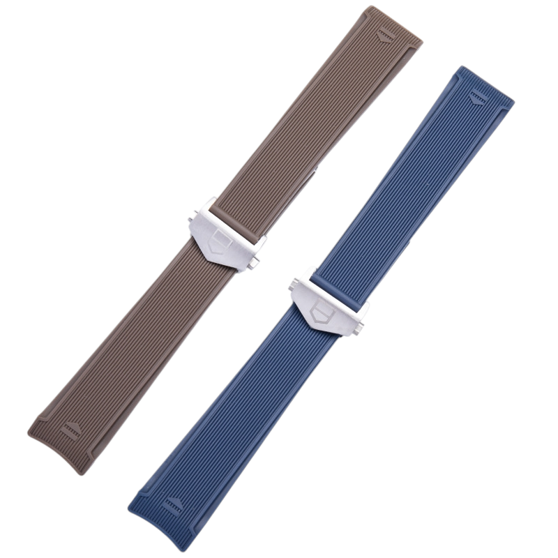 White Smoke Replacement Strap for TAG Heuer Aquaracer - F1 Concept Series - Ergonomic Arc-Mouth Silicone - Aethelgard Atelier