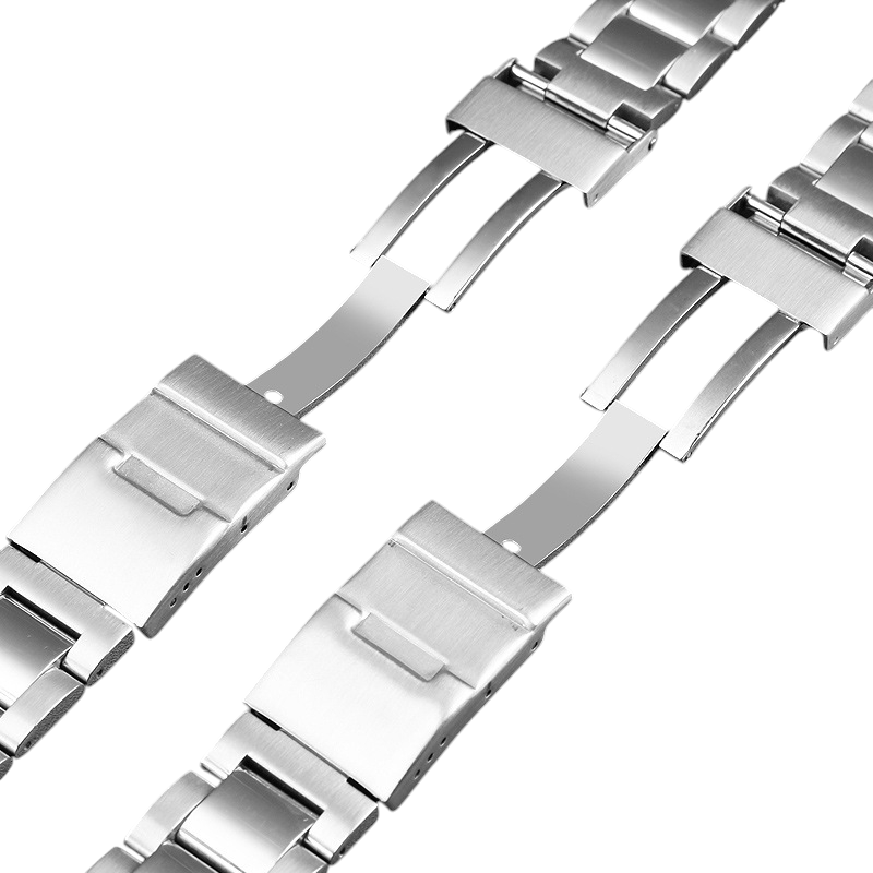 White Smoke Replacement Steel Strap for Longines HydroConquest L3.642.4 - L3.781.4 Series - High-Polish Solid Link Steel - Aethelgard