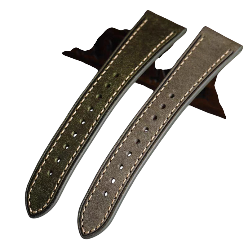 Handmade Pueblo Italian Scuffed Leather Watch Strap for Longines, Rolex, Tissot, Omega - Artisan Matte Series - 18mm 20mm 22mm 24mm - Aethelgard