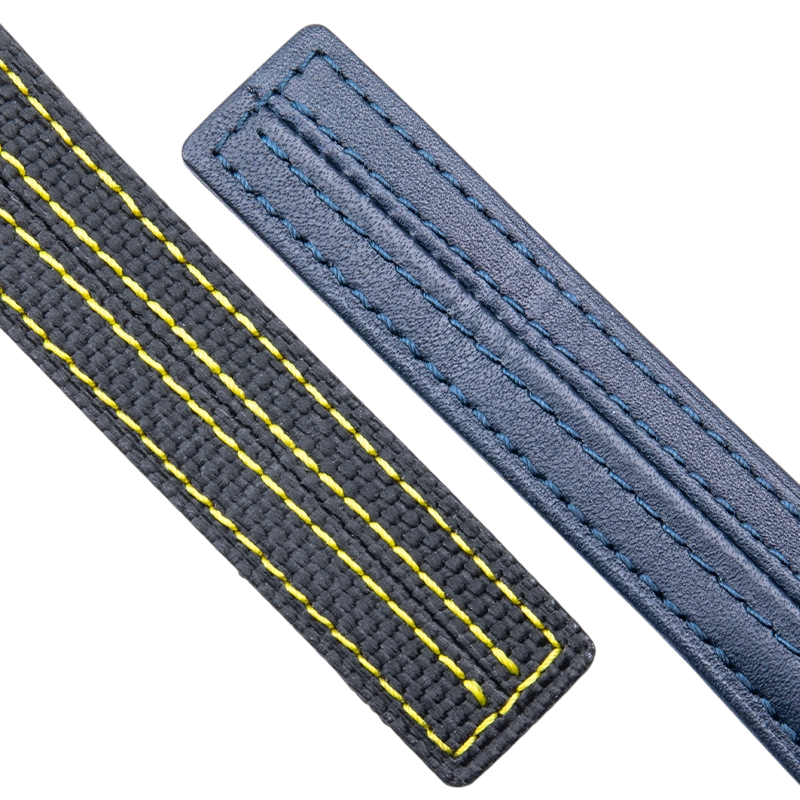 White Smoke Replacement Strap for TAG Heuer Carrera Porsche - Monaco Heritage Calibre 6 - Bespoke Leather and Nylon Performance Hybrid - Aethelgard Atelier