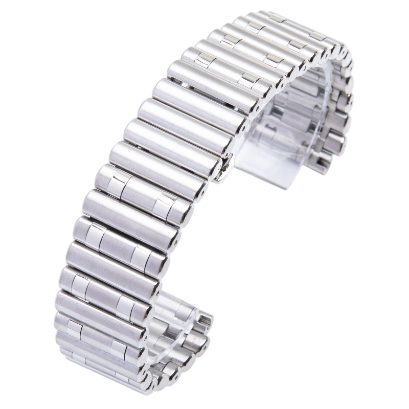 White Smoke Replacement Strap for Breitling Chronomat B01 - AB01343A1 - AB013410 - Solid Link Pilot-Style Stainless Steel - Aethelgard Atelier