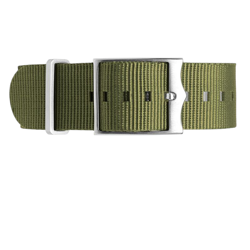 Dark Olive Green Replacement Strap for Tudor Black Bay 79733N - 79230 - Pelagos 25600 - Military-Grade Woven Nylon and Canvas - Aethelgard Atelier