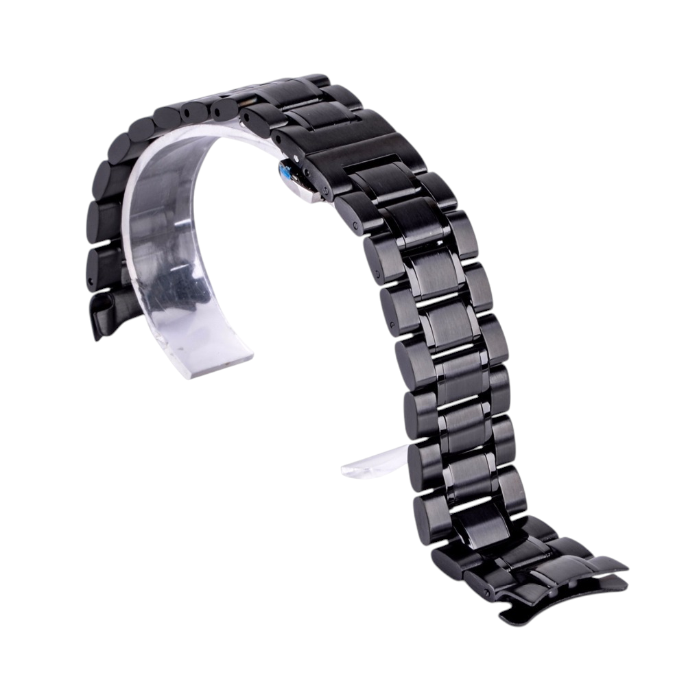 White Smoke Replacement Strap for Universal-Style Luminous Gold 5-Link Butterfly Clasp Series - IPG 18K Gold Plated Solid Stainless Steel - Aethelgard