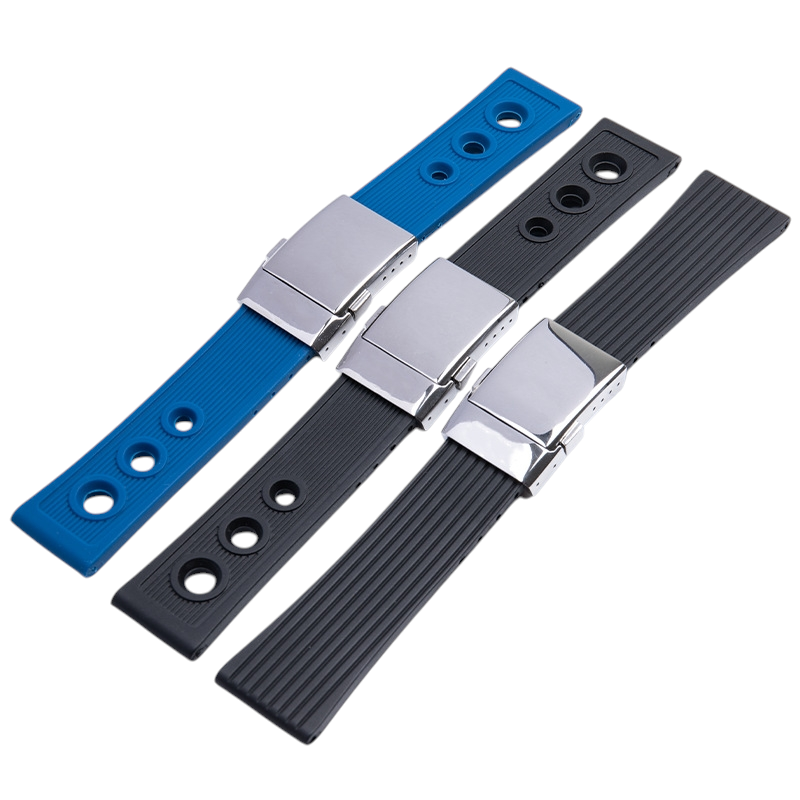 White Smoke Replacement Strap for Breitling Superocean - Avenger - Blackbird V2 - Vulcanized Fluorine FKM Rubber - Aethelgard Atelier