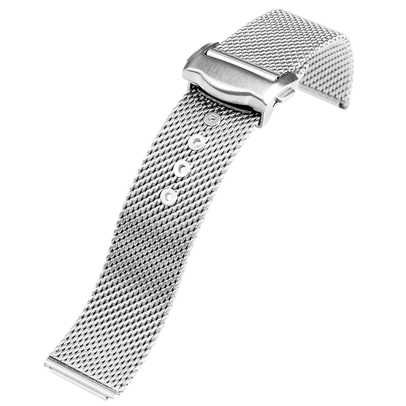 White Smoke Replacement Strap for Omega Seamaster Aqua Terra AT150-300 - Surgical Grade Solid Stainless Steel - Aethelgard Atelier