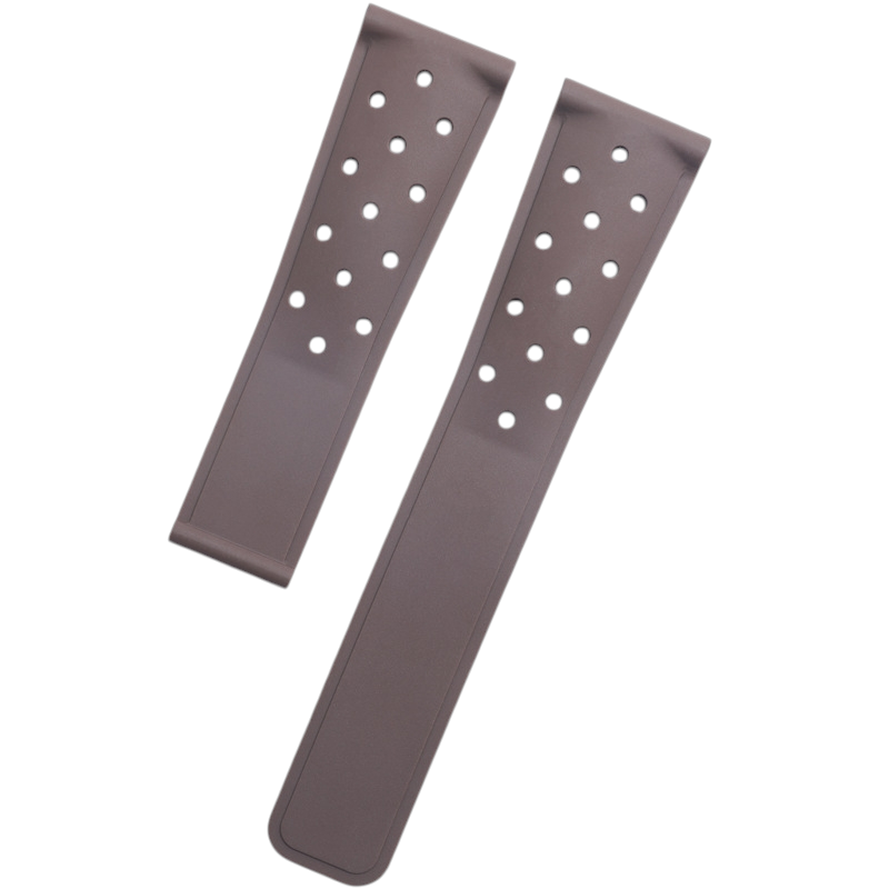 White Smoke Replacement Strap for TAG Heuer Carrera - Aquaracer - F1 Sports - Breathable Perforated Sport Rubber - Aethelgard Atelier