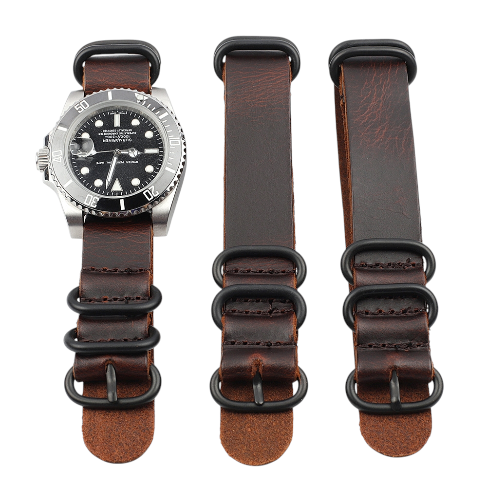 White Smoke Handmade Cracked Earth Distressed Strap for Rolex, Omega, Seiko, IWC, Tudor, Hamilton, Cartier, Panerai, Breitling, Patek Philippe - Single-Pass Tactical Long Strap - 18mm 20mm 22mm 24mm - Aethelgard
