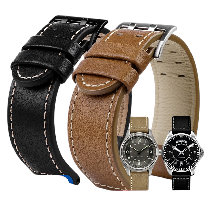 Replacement Strap for Hamilton Khaki Aviation - Field - American Classic | Oil-Waxed Heritage Genuine Leather | Aethelgard Atelier