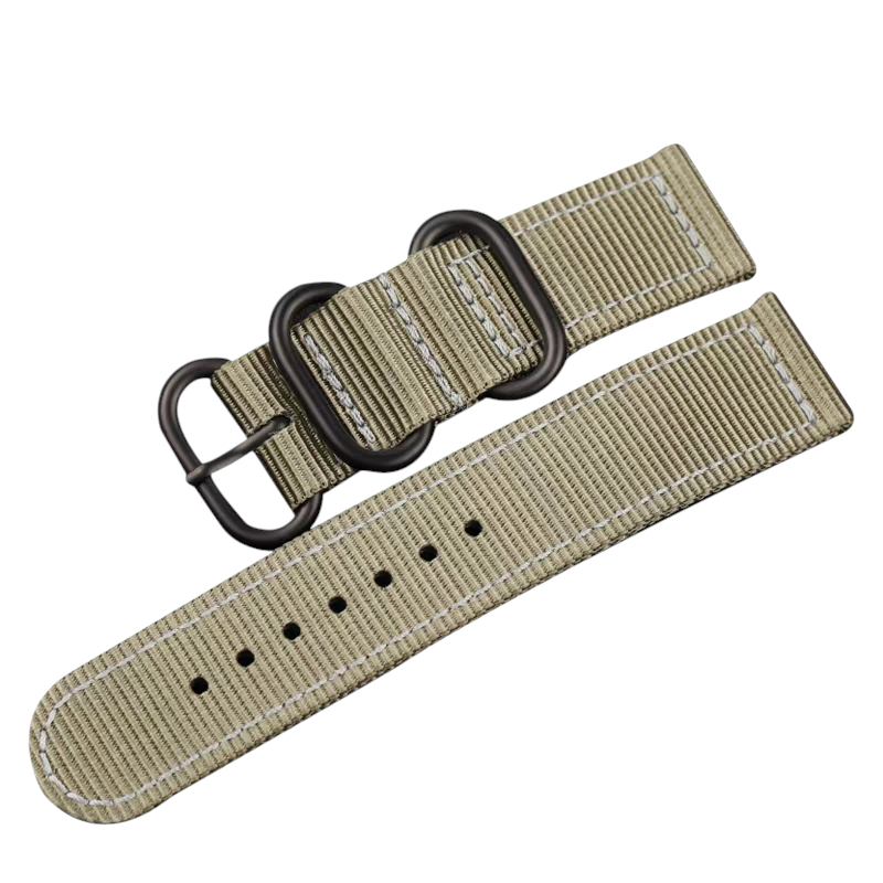 White Smoke Handmade Military-Spec Precision Woven Nylon Watch Strap for Seiko, Tudor, Rolex, Hamilton - Tactical Field Series - 18mm 20mm 22mm 24mm - Aethelgard