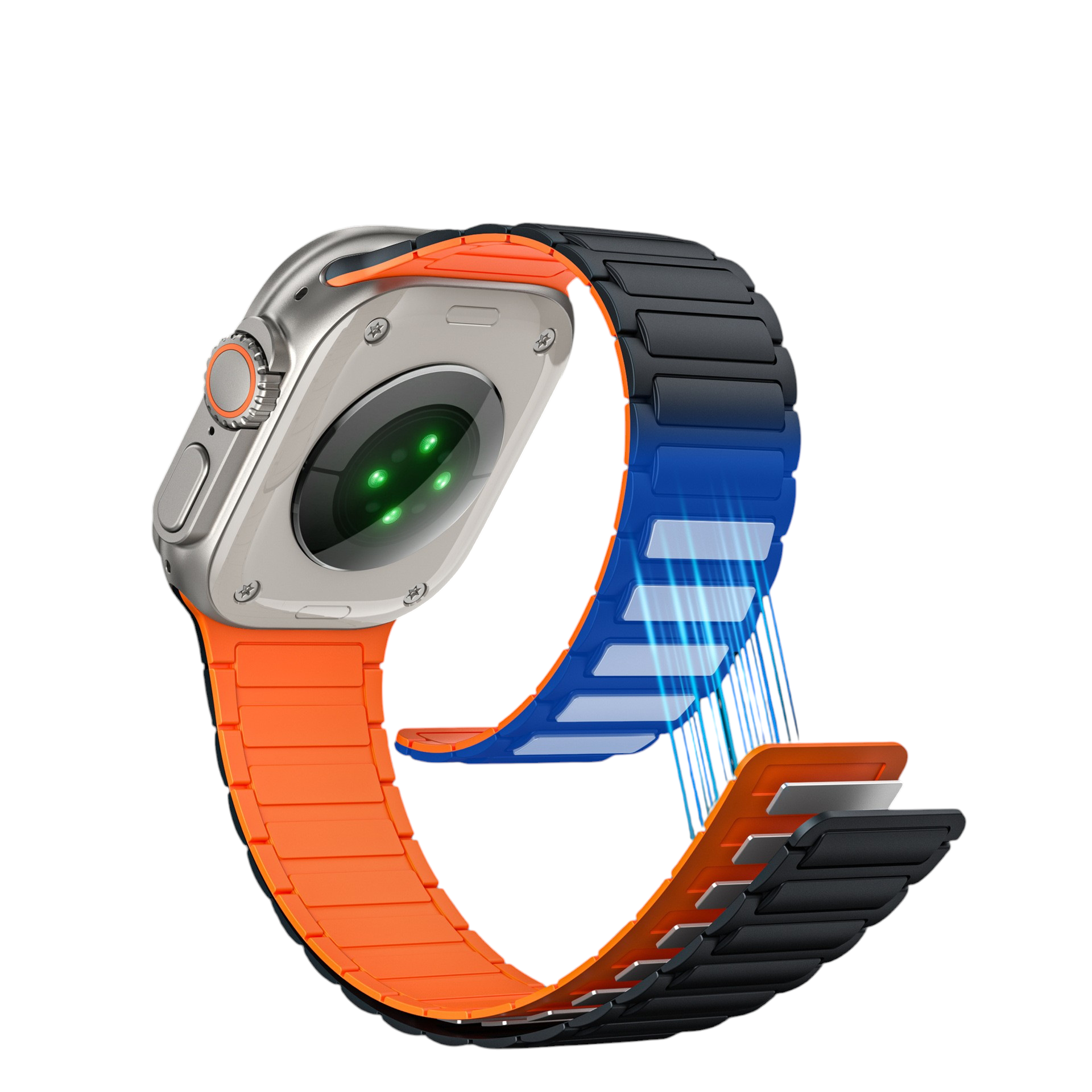 Duo-Tone Magnetic Silicone Sport Strap for Apple Watch Series 11/10/9