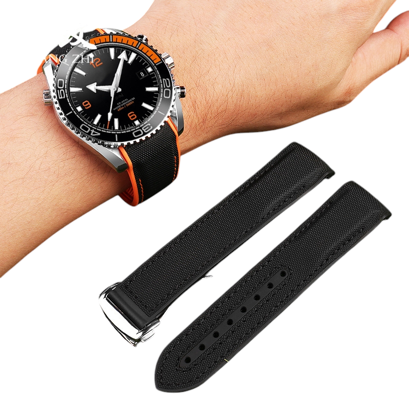 White Smoke Premium Replacement Strap for Omega Constellation 41mm / Seamaster 8900 | Leather with Hybrid Rubber Base | Aethelgard
