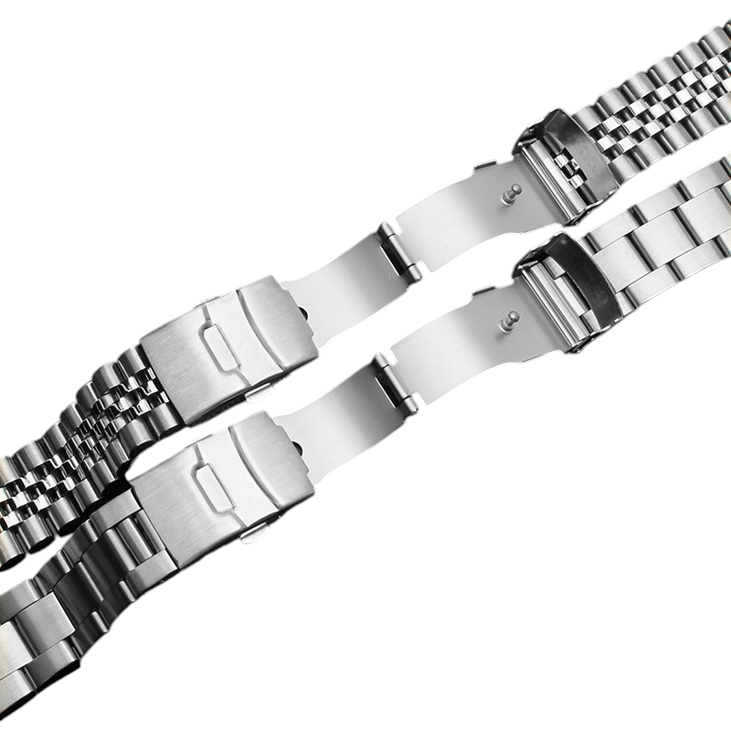 White Smoke Replacement Strap for Seiko 5 Sports - SKX007 - SKX175 - SKX173 - Solid Link Marine Grade Stainless Steel - Aethelgard Atelier