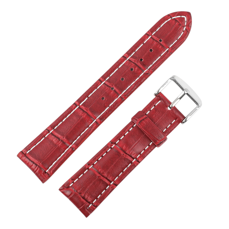 White Smoke Handmade Handmade Bamboo Grain Calfskin Watch Strap for Rolex, Omega, Seiko, IWC, Tudor, Hamilton, Cartier, Panerai, Patek Philippe, Breitling - Quick-Release Exotic Pattern Series - 18mm 20mm 22mm 24mm 26mm - Aethelgard