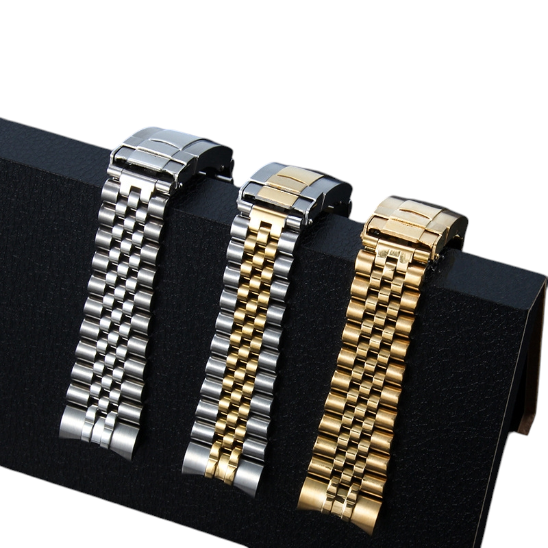 White Smoke Replacement Strap for Rolex Datejust - GMT-Master II Jubilee Series - Solid 316L Jubilee-Style Stainless Steel - Aethelgard Atelier