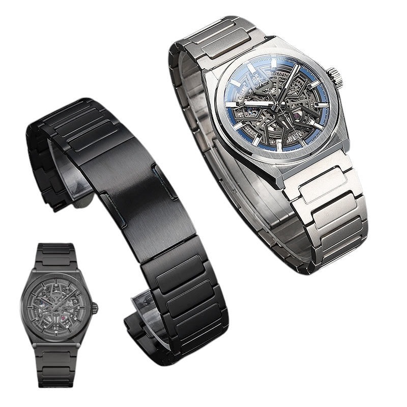 White Smoke Replacement Strap for Zenith Defy-Huawei Watch 4 Pro Universal - Aerospace Grade Solid Titanium Alloy - Aethelgard Atelier