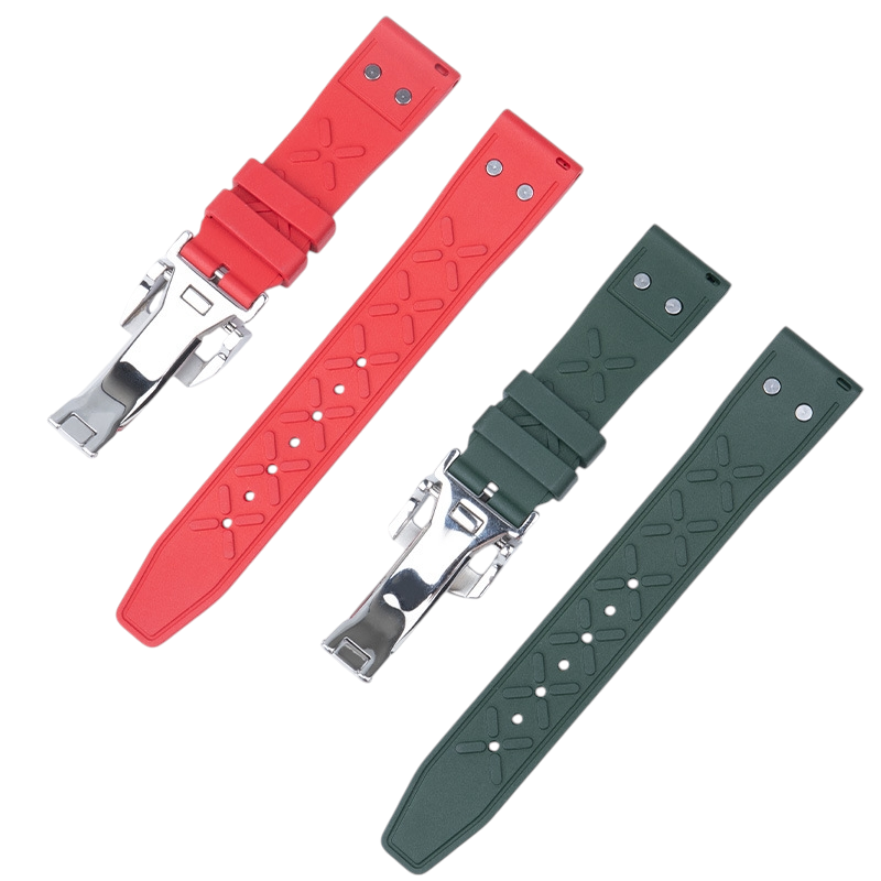 White Smoke Replacement Strap for IWC Portuguese 7 - Pilot - Portofino Chrono - High-Performance FKM Fluororubber - Aethelgard Atelier