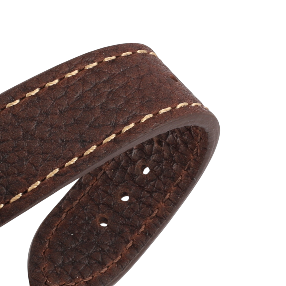 White Smoke Handmade Heritage Lychee Grain Coffee Watch Strap for Rolex, Omega, Panerai, IWC, Tudor, Seiko, Hamilton, Patek Philippe, Breitling, Citizen - Traditional Hand-Stitched Series - 18mm 20mm 22mm 24mm - Aethelgard