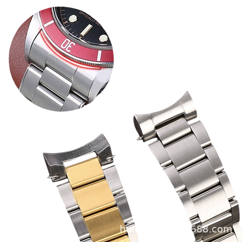 White Smoke Replacement Steel Strap for Tudor Black Bay 1958 Heritage 79200R - High-Grade Solid Steel Link - Aethelgard Atelier