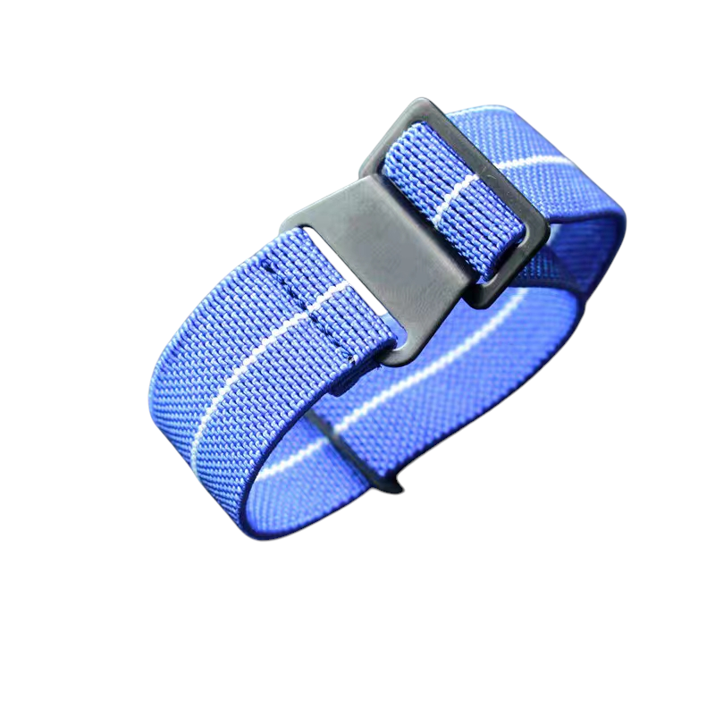 Handmade French MN Parachute Elastic Nylon Watch Strap for Tudor, Rolex, Seiko, Marine Nationale - 60s Heritage Series - 18mm 20mm 22mm 24mm - Aethelgard