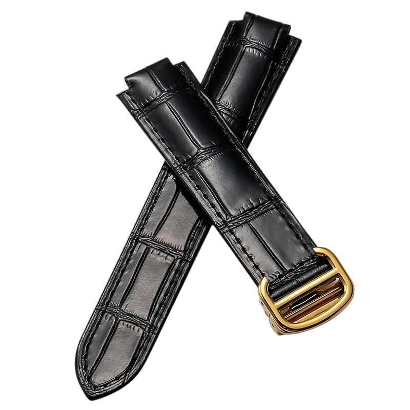 White Smoke Replacement Strap for Cartier Ballon Bleu | Convex Interface Genuine Leather | Aethelgard Atelier