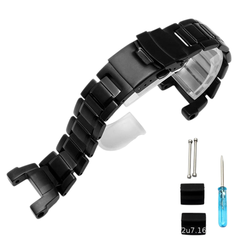 White Smoke Premium Replacement Strap for Casio G-SHOCK Aviation GW-3000 / GW-3500 | PVD Black Solid Stainless Steel | Aethelgard
