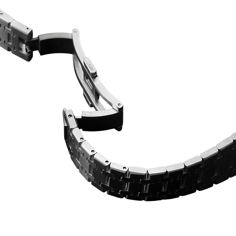 White Smoke Replacement Steel Strap for Audemars Piguet Royal Oak 41MM 15400-15500 Polished - Mirror-Finished 316L Solid Steel - Aethelgard Atelier