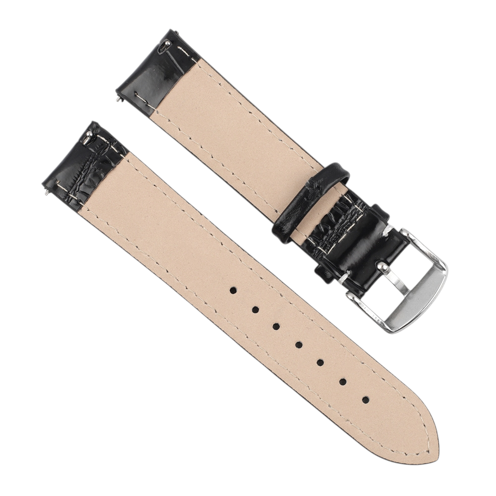 White Smoke Handmade Handmade Bamboo Grain Calfskin Watch Strap for Rolex, Omega, Seiko, IWC, Tudor, Hamilton, Cartier, Panerai, Patek Philippe, Breitling - Quick-Release Exotic Pattern Series - 18mm 20mm 22mm 24mm 26mm - Aethelgard