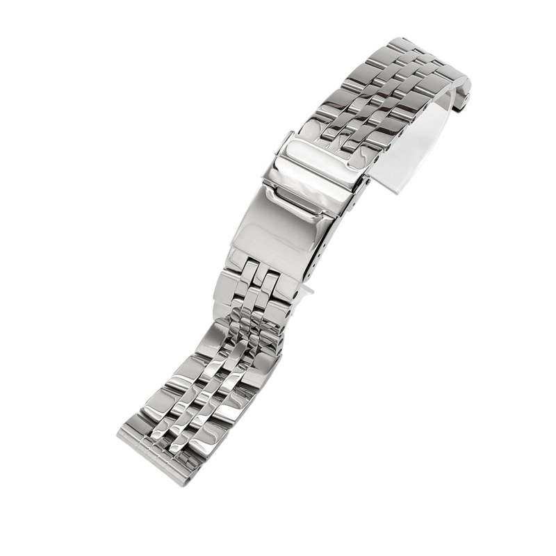 White Smoke Replacement Strap for Breitling Superocean - Avenger II - Navitimer 22mm - Professional Solid Stainless Steel - Aethelgard Atelier