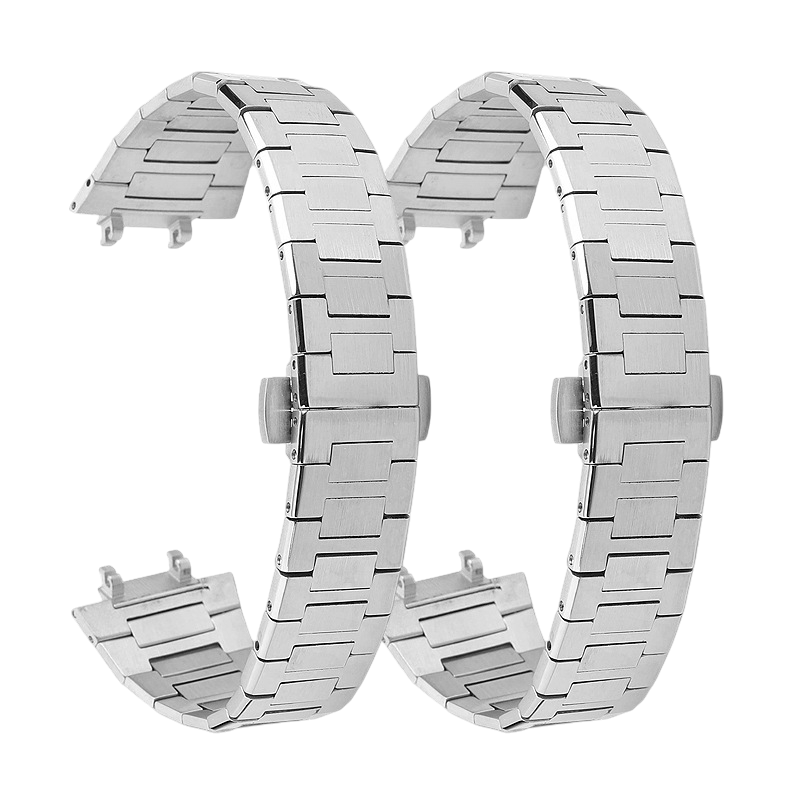 White Smoke Replacement Strap for Zenith Defy Skyline Series - Solid Quick-Release Surgical Steel - Aethelgard Atelier