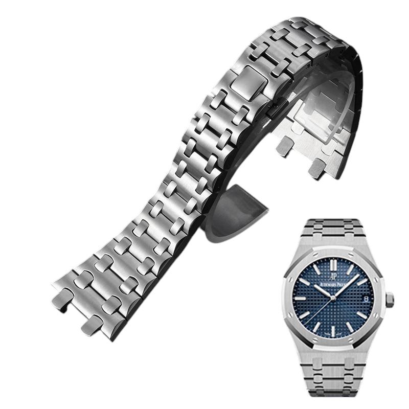 White Smoke Replacement Steel Strap for Audemars Piguet Royal Oak Offshore 15710-26470 - Industrial Grade Solid Steel Link - Aethelgard Atelier